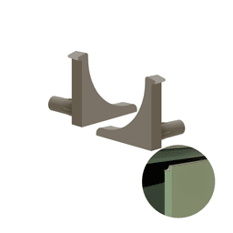 Ponteira Para Puxador Na Cor Champanhe Claro de 18 Mm Pe250 Rometal