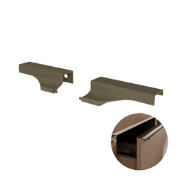 Ponteira Para Puxador Facetato Safira Champanhe 1001 de 15 Mm Pe407 Rometal