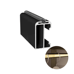 Perfil Cabideiro Cintre Supra Preto Rm369 Rometal