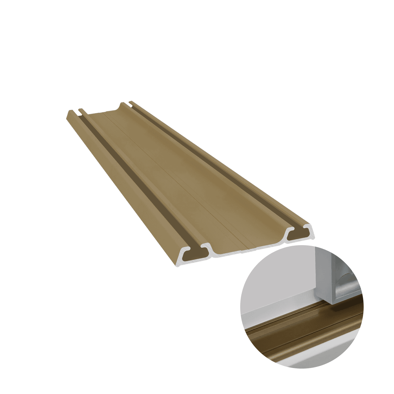 Trilho Inferior Champanhe 1001 15 Mm Rm022 Rometal