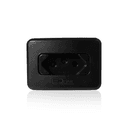 Tomada Simples Preta de Embutir de 2 Pinos + 1 Terra de 10a E 250v Led Line