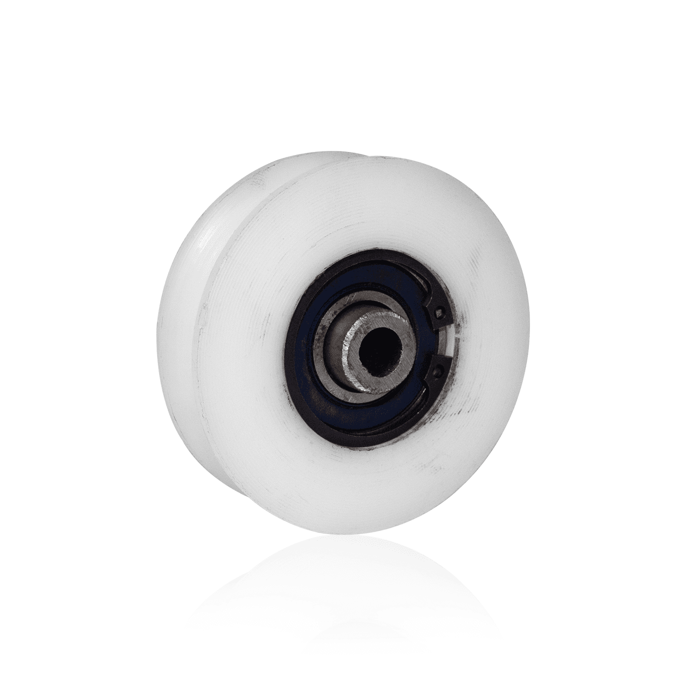 Roldana Roda Em Nylon de 3" Polegadas Com Eixo de 5/8" Com Canal U Para Portão de Correr