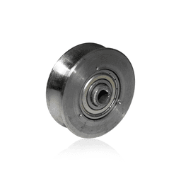 Roldana Roda Em Aço Reforçada de 2,5" Polegadas Com Eixo de 5/8" Com Canal U Para Portão de Correr