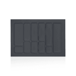 Divisor de Talheres Para Gavetas 11 Nichos 75,5x49,5cm Cor Prata