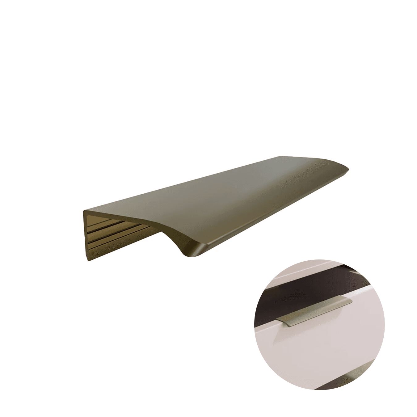 Puxador Aluminio Luna Champanhe Claro 150mm Rometal