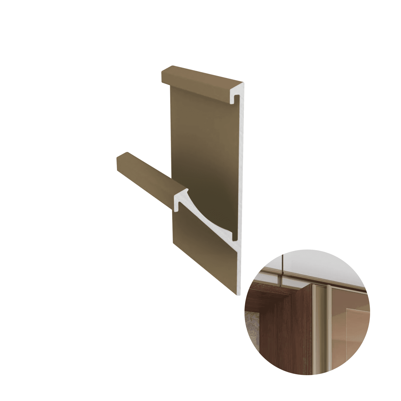 Perfil Puxador Rm-213 P/ Mdf 15 Mm Champanhe 1001
