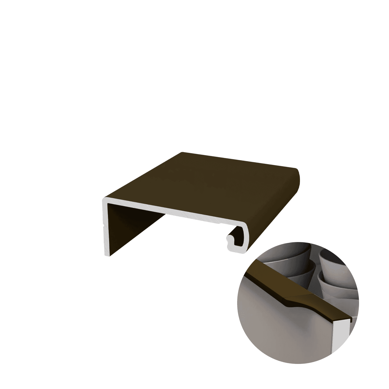 Perfil Puxador Facetato Bronze Rm183 |1002 | Rometal