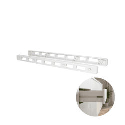 Corrediça Plástica 25 Cm Fixação Por Parafusos Para Gaveta Leve 5 Kg Par