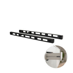 Corrediça Plástica 25 Cm Fixação Por 2 Pinos E Parafusos Gaveta Leve 5 Kg