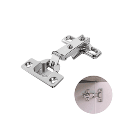 Dobradiça Bigfer 26mm Reta Sem Amortecedor Para Portas de Armário