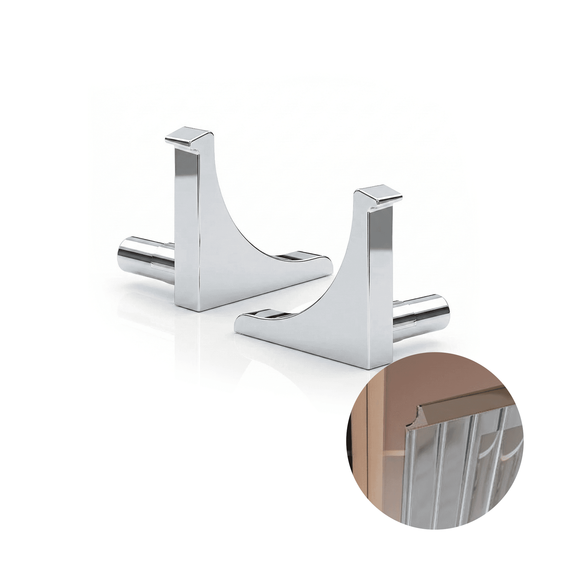 Ponteira Para Puxador Cromado de 18 Mm Pe250 Rometal
