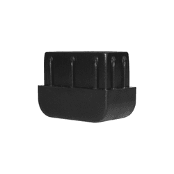 Ponteira Tampa Interna Retangular 50 X 25 Mm Preta