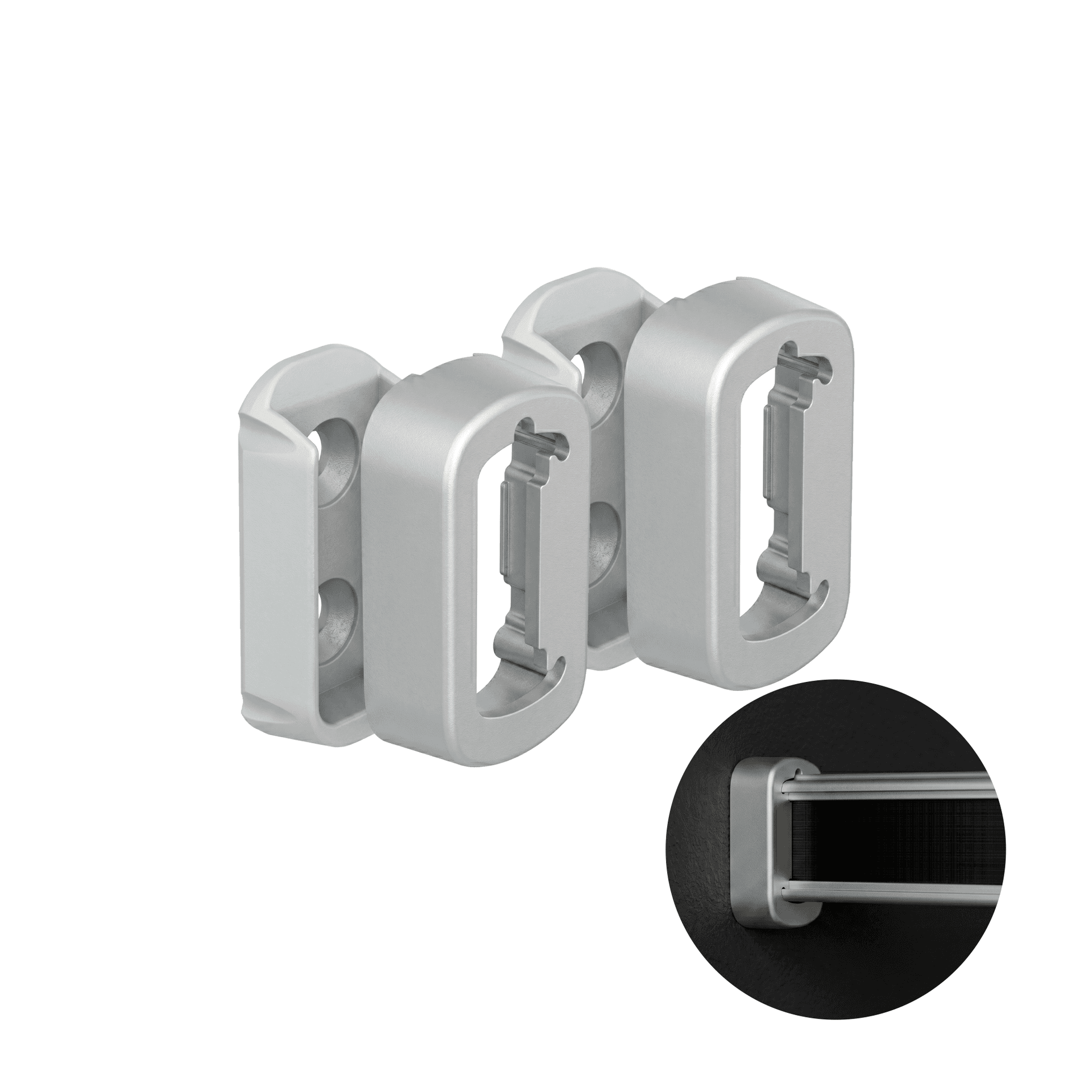 Suporte Lateral Anodizado Para Cabideiro Vesto Rm282 Rometal