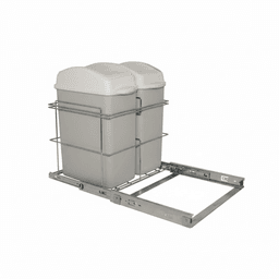 Lixeira Deslizante Embutir 2 Baldes 38 Litros Para Armário de Cozinha