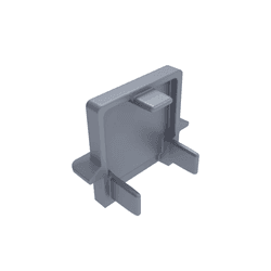 Ponteira Cromo Acetinado Para Perfil Led Alto de Embutir Pe331 Rometal