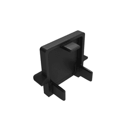 Ponteira Preto Fosco Para Perfil Led Alto de Embutir Pe331 Rometal
