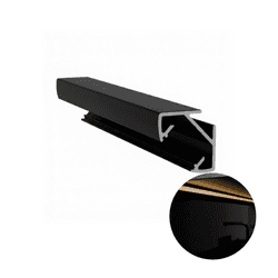 Perfil Para Led Canto 45º Preto Rm-330