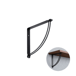 Suporte Mão Francesa Fixa Preta 300 X 200 Mm