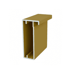 Perfil Montante Dourado Fosco Para Vidro Rm-060