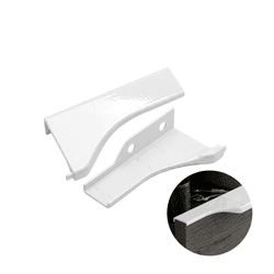Ponteira Puxador Facetato Branco Brilhante de 15mm Pe183 Rometal