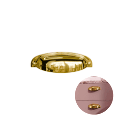 Puxador Concha Ouro Real 96mm Vivaro115