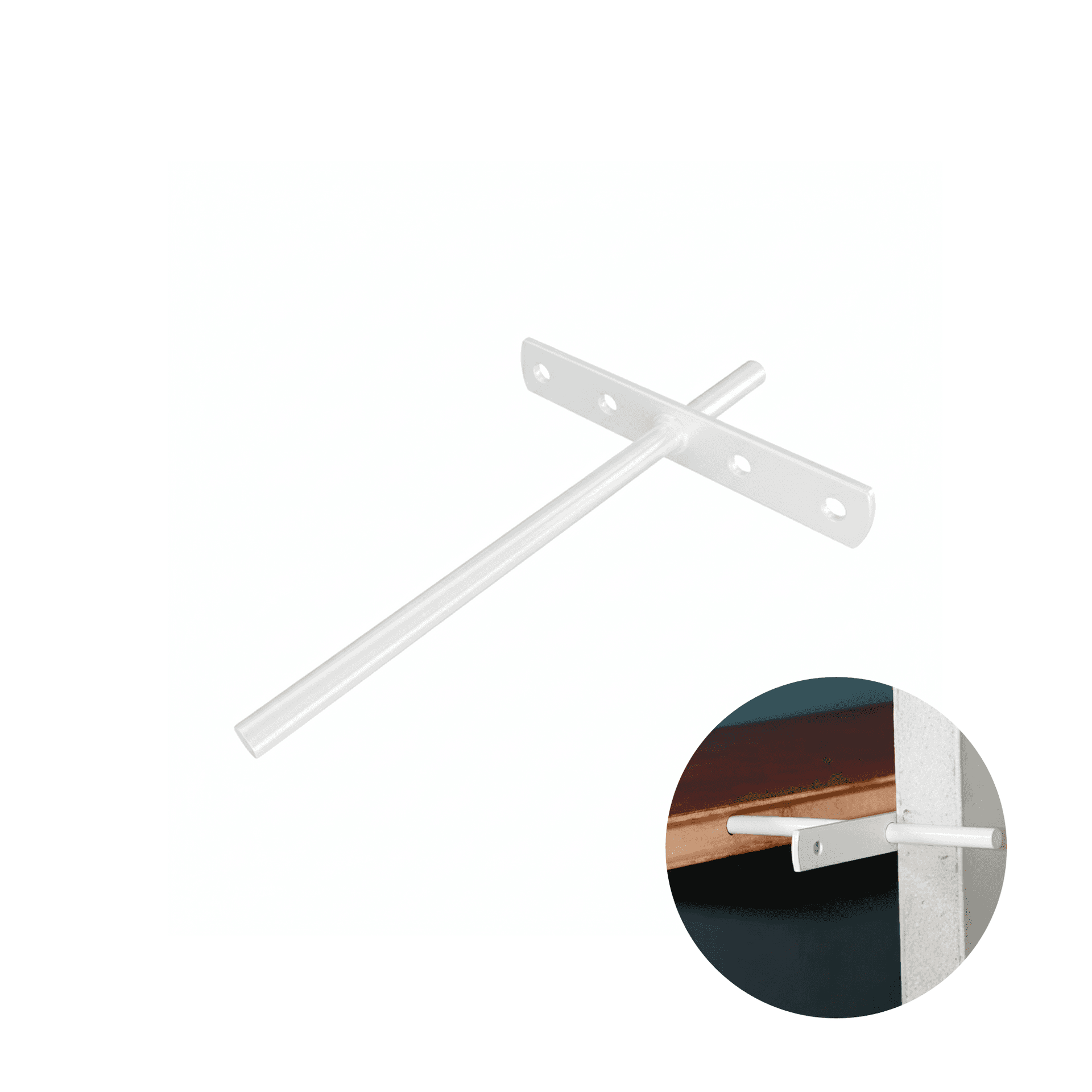 Suporte Prateleira Interno Branca Ø10 X 200mm